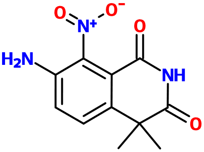 (图片) MC003853 7-NH2-4,4-dimethyl-8-NO2-1,3(2H,4H)-isoquinolinedione